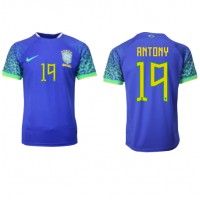Brazília Antony #19 Vonkajší futbalový dres MS 2022 Krátky Rukáv